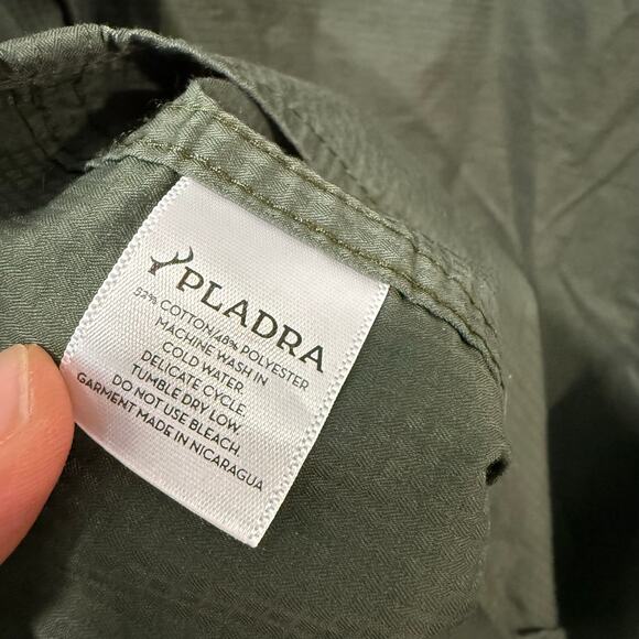 Pladra Men's Yuba Fishing Shirt Button Front Green XL Ripstop UPF Trail Outdoor - Picture 3 of 9